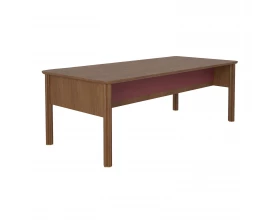 Стол руководителя прямой кожа 2400х1000х750 Artdeco images