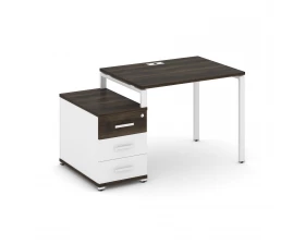 Стол письменный с 1 опорной тумбой CN.SP-301 W 980/1346x720x750 Concept images