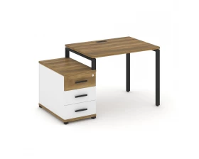 Стол письменный с 1 опорной тумбой CN.SP-301 W 980/1346x720x750 Concept images