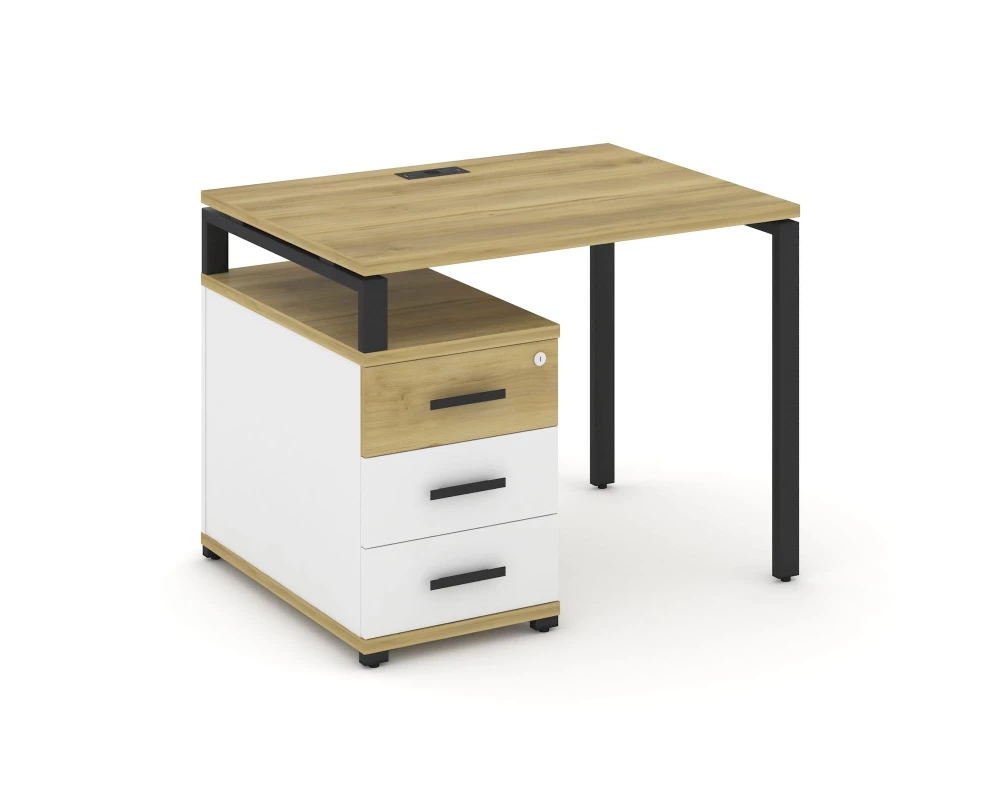 Стол письменный с 1 опорной тумбой CN.SP-301 W 980/1346x720x750 Concept