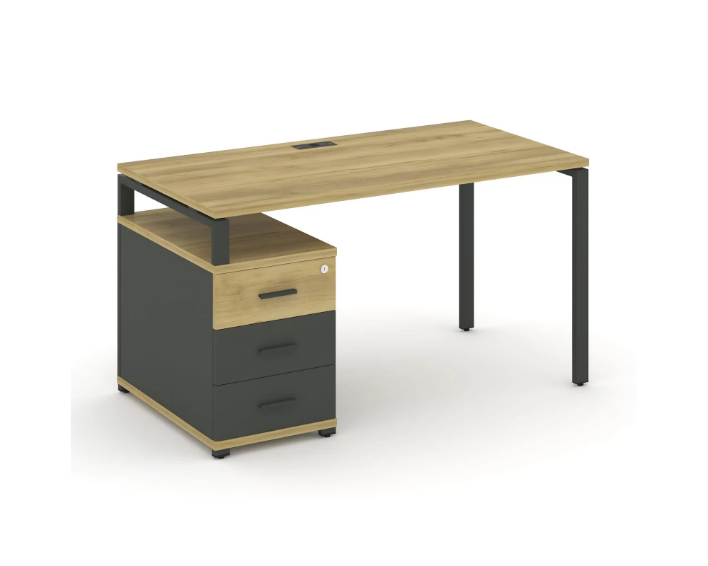 Стол письменный с 1 опорной тумбой CN.SP-301 W 980/1346x720x750 Concept