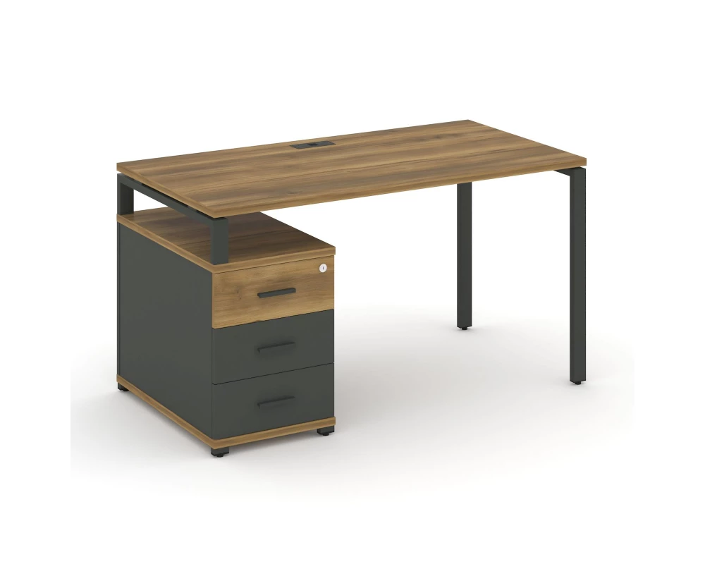 Стол письменный с 1 опорной тумбой CN.SP-301 W 980/1346x720x750 Concept