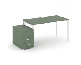 Стол письменный с 1 опорной тумбой CN.SP-301 W 980/1346x720x750 Concept images