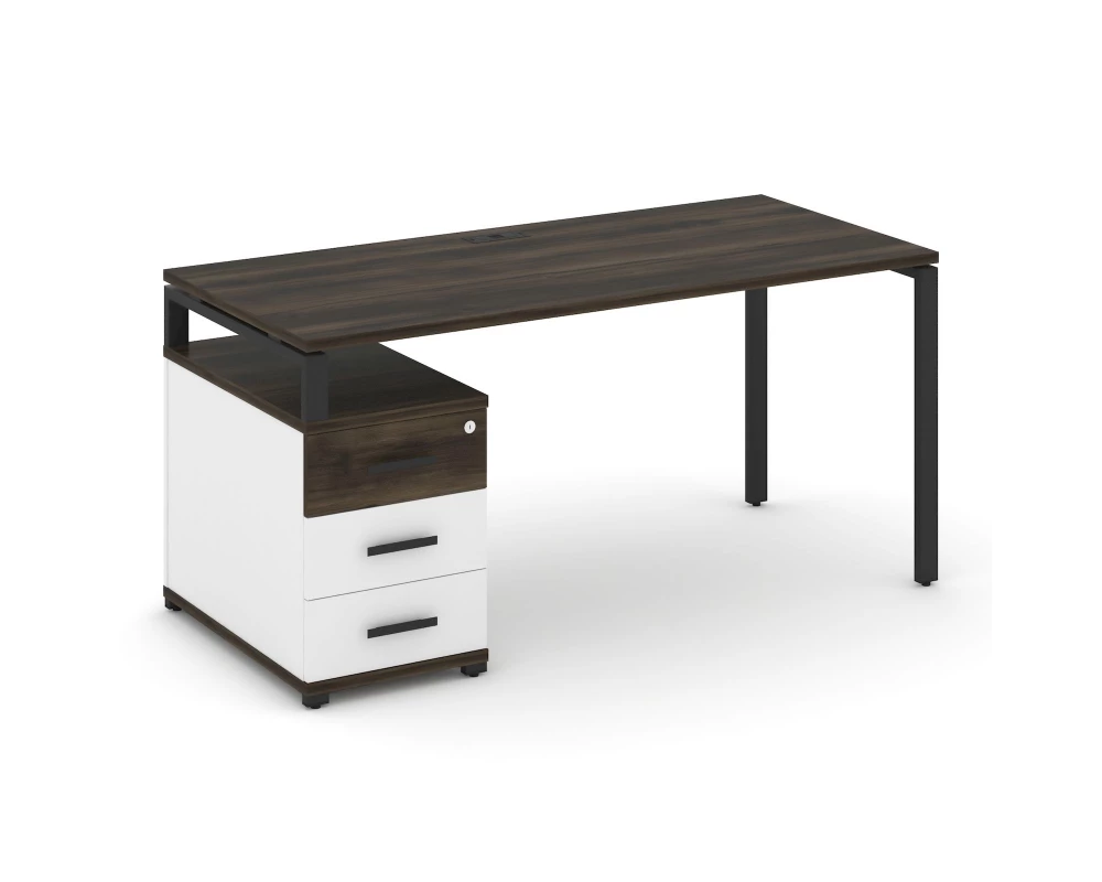 Стол письменный с 1 опорной тумбой CN.SP-304 W 1580/1946x720x750 Concept