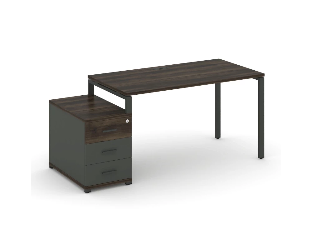 Стол письменный с 1 опорной тумбой CN.SP-304 W 1580/1946x720x750 Concept