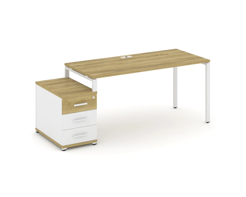 Стол письменный с 1 опорной тумбой CN.SP-304 W 1580/1946x720x750 Concept