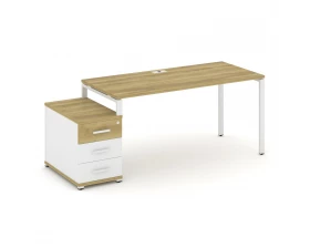 Стол письменный с 1 опорной тумбой CN.SP-304 W 1580/1946x720x750 Concept images