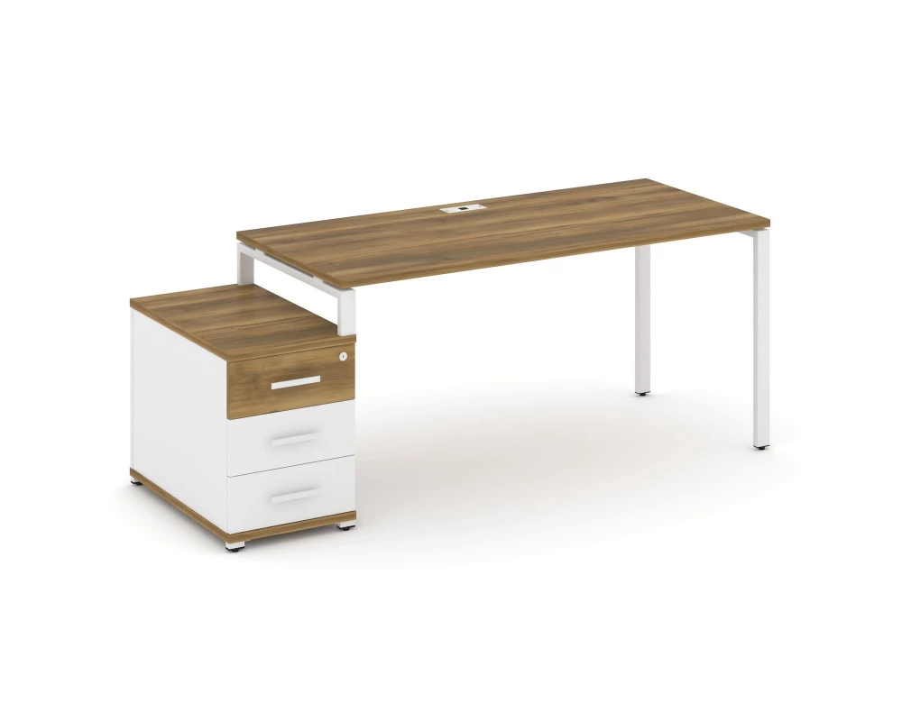 Стол письменный с 1 опорной тумбой CN.SP-304 W 1580/1946x720x750 Concept