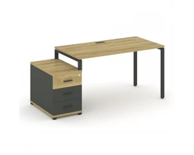 Стол письменный с 1 опорной тумбой CN.SP-304 W 1580/1946x720x750 Concept images