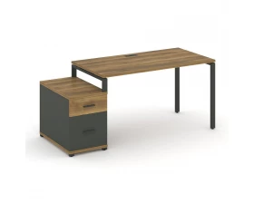 Стол письменный с 1 опорной тумбой CN.SP-305 W 980/1346x720x750 Concept images