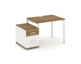 Стол письменный с 1 опорной тумбой CN.SP-305 W 980/1346x720x750 Concept images