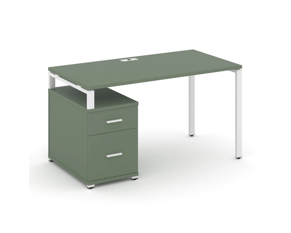 Стол письменный с 1 опорной тумбой CN.SP-305 W 980/1346x720x750 Concept