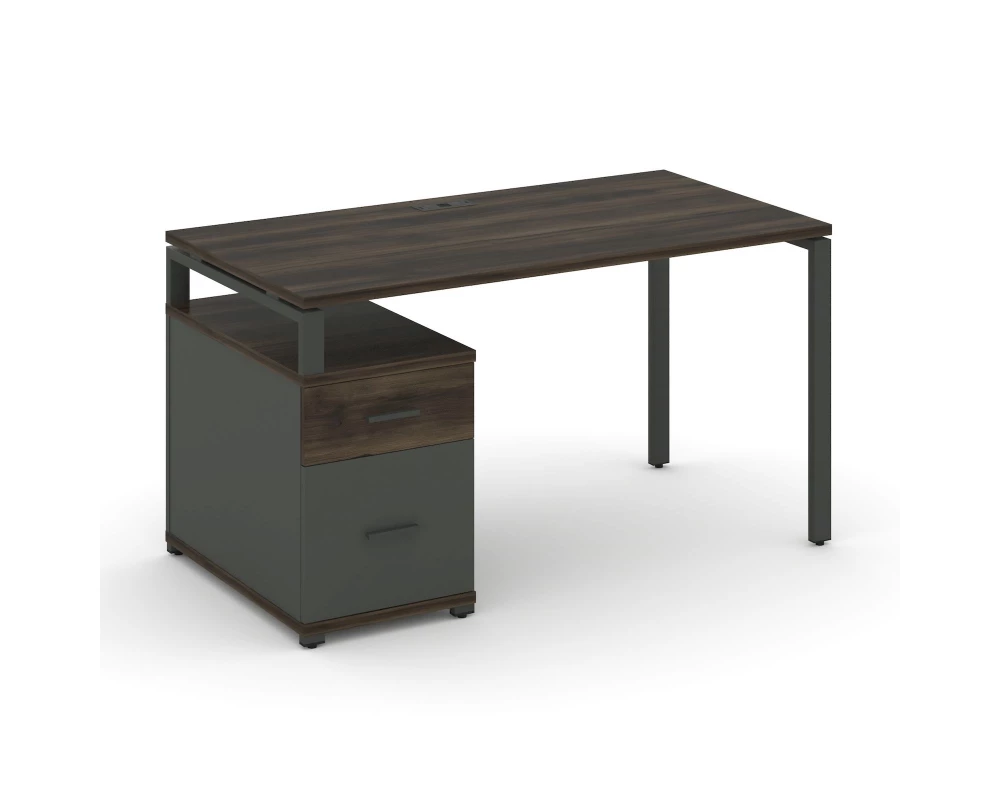 Стол письменный с 1 опорной тумбой CN.SP-306 W 1180/1546x720x750 Concept