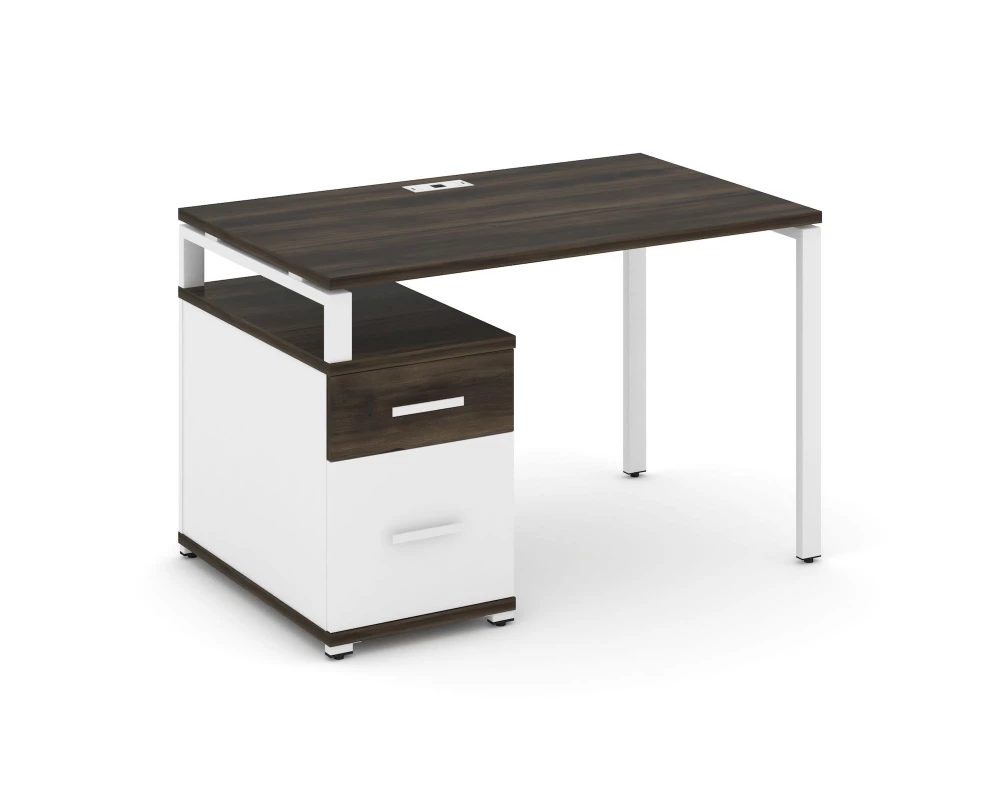 Стол письменный с 1 опорной тумбой CN.SP-306 W 1180/1546x720x750 Concept