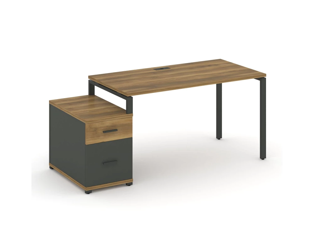 Стол письменный с 1 опорной тумбой CN.SP-306 W 1180/1546x720x750 Concept