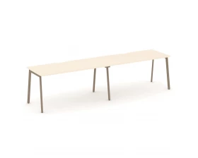 Рабочая станция на 2 места с вырезом на плоскоовальной трубе 316x73x75 Estetica images