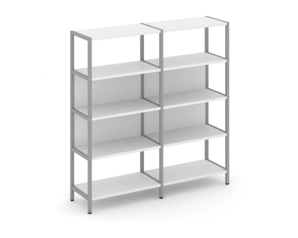 Двухсекционный стеллаж четырехярусный 1590х400х1613 Shelf System