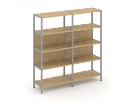 Двухсекционный стеллаж четырехярусный 1590х400х1613 Shelf System images