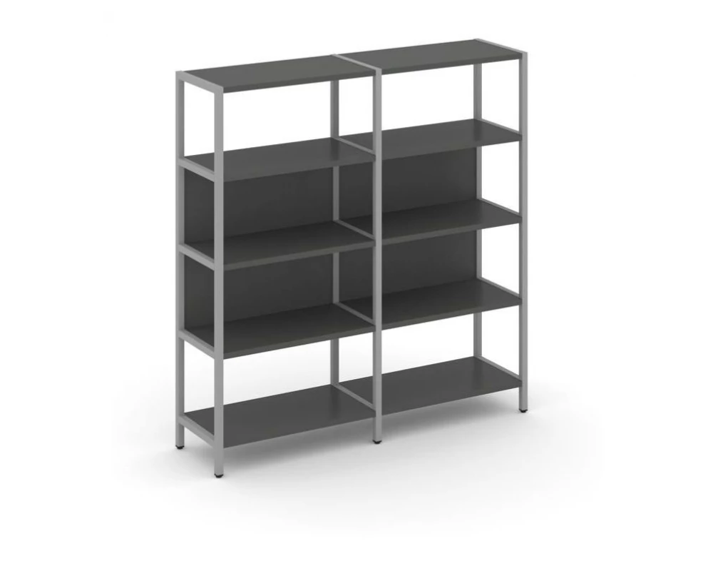 Двухсекционный стеллаж четырехярусный 1590х400х1613 Shelf System
