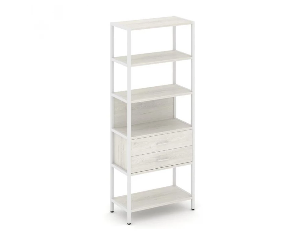 Односекционный стеллаж пятиярусный с ящиками 810х400х1980 Shelf System