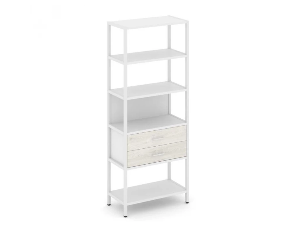 Односекционный стеллаж пятиярусный с ящиками 810х400х1980 Shelf System