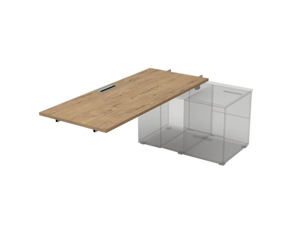 Стол рабочий прямолинейный для крепления на тумбу, средний (1800*700*750) СПС.975 Gloss