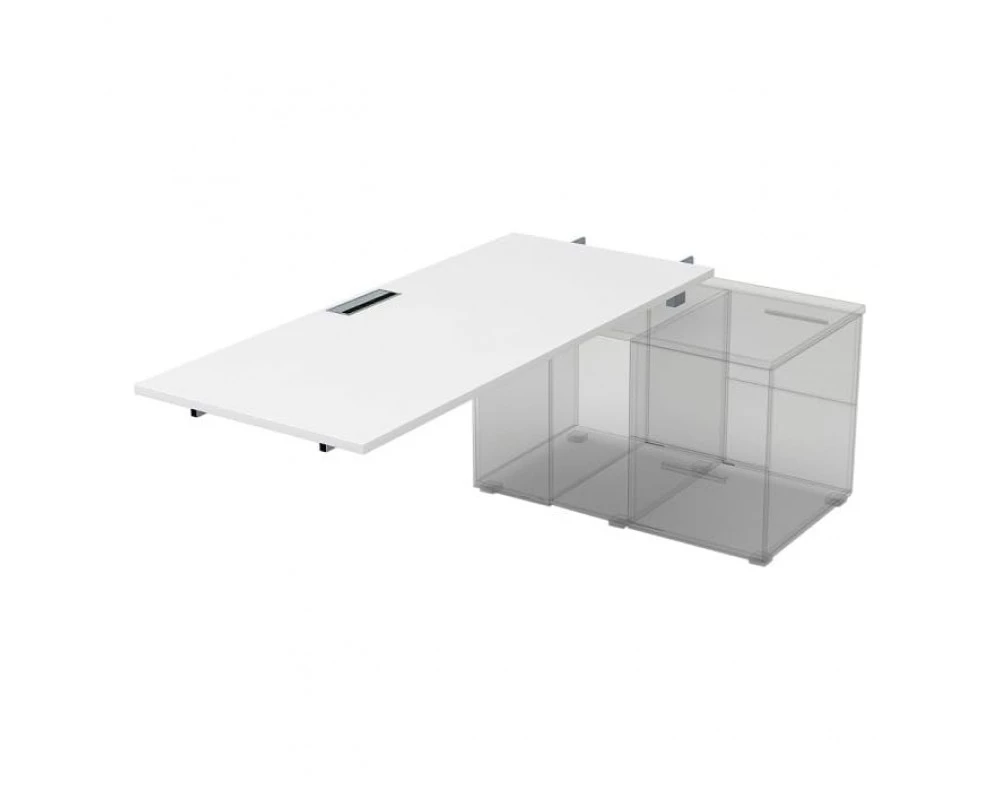 Стол рабочий прямолинейный для крепления на тумбу, средний (1800*700*750) СПС.975 Gloss