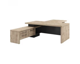 Стол руководителя с опорной тумбой T-820л.0000 Торстон images