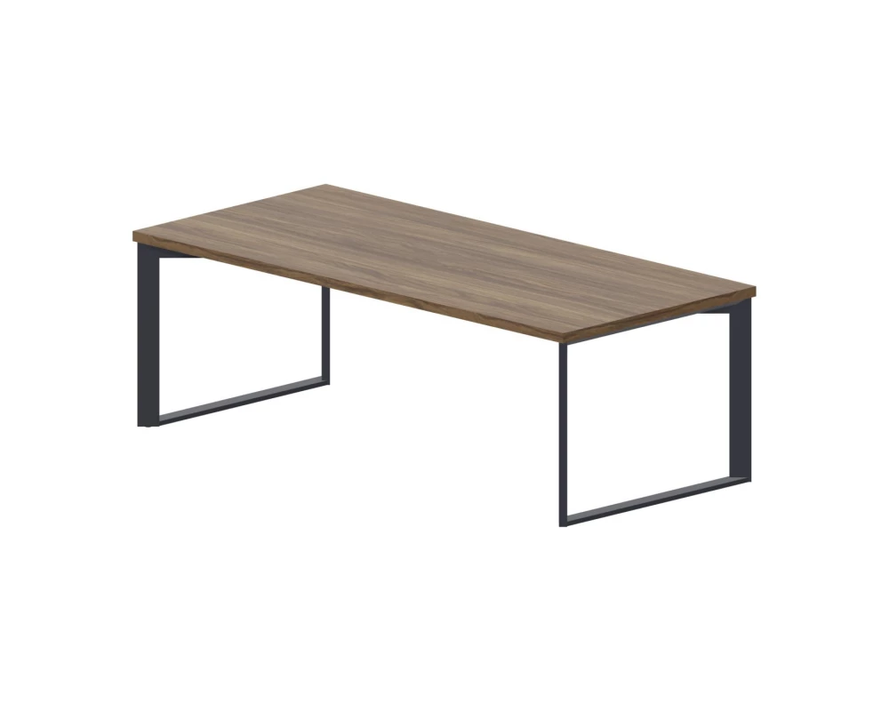 Стол руководителя 220х100х74 Fortum Орех/Антрацит