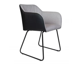 Кресло Norden Bravo Экокожа/Ткань, Серый/Черный images