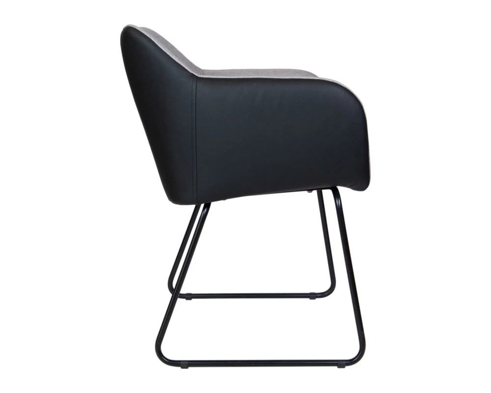 Кресло Norden Bravo Экокожа/Ткань, Серый/Черный